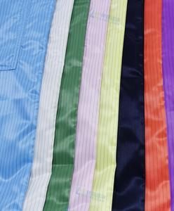 Tecido para uniformes de várias cores da indústria 2% antiestático ESD 98% poliéster